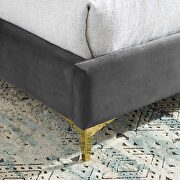 Gray finish performance velvet platform bed by Modway additional picture 9