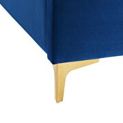 Navy finish performance velvet platform bed by Modway additional picture 4