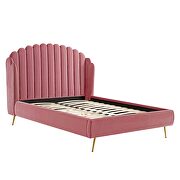 Dusty rose finish performance velvet wingback platform bed by Modway additional picture 6