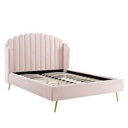 Pink finish performance velvet wingback platform bed by Modway additional picture 5