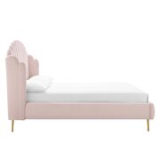 Pink finish performance velvet wingback platform bed by Modway additional picture 6