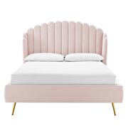 Pink finish performance velvet wingback platform bed by Modway additional picture 7