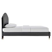 Charcoal finish performance velvet platform bed by Modway additional picture 6