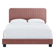 Dusty rose finish channel tufted performance velvet queen bed by Modway additional picture 4
