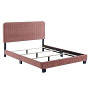 Dusty rose finish channel tufted performance velvet twin bed by Modway additional picture 6