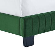 Emerald finish channel tufted performance velvet queen bed by Modway additional picture 4