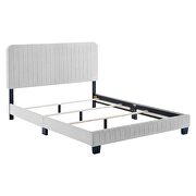 Light gray finish channel tufted performance velvet twin bed by Modway additional picture 3