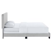 Light gray finish channel tufted performance velvet twin bed by Modway additional picture 5
