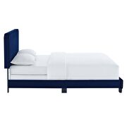 Navy finish channel tufted performance velvet queen bed by Modway additional picture 5