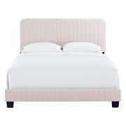 Pink finish channel tufted performance velvet queen bed by Modway additional picture 6