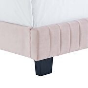 Pink finish channel tufted performance velvet full bed by Modway additional picture 3