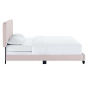 Pink finish channel tufted performance velvet full bed by Modway additional picture 4
