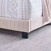 Pink finish channel tufted performance velvet king bed by Modway additional picture 7