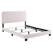 Pink finish channel tufted performance velvet twin bed by Modway additional picture 3