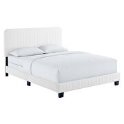 White finish channel tufted performance velvet queen bed by Modway additional picture 2