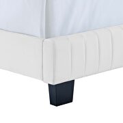 White finish channel tufted performance velvet queen bed by Modway additional picture 4