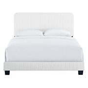 White finish channel tufted performance velvet full bed by Modway additional picture 5