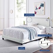 White finish channel tufted performance velvet full bed by Modway additional picture 6