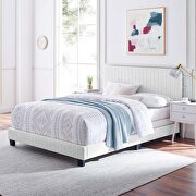 White finish channel tufted performance velvet king bed by Modway additional picture 8