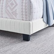 White finish channel tufted performance velvet twin bed by Modway additional picture 8