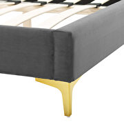 Charcoal performance velvet upholstery full bed by Modway additional picture 7