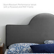 Charcoal performance velvet upholstery full bed by Modway additional picture 8