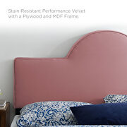 Dusty rose performance velvet upholstery queen bed by Modway additional picture 8