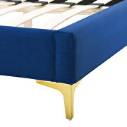 Navy performance velvet upholstery full bed by Modway additional picture 6