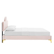 Pink performance velvet upholstery queen bed by Modway additional picture 4