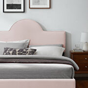 Pink performance velvet upholstery twin bed by Modway additional picture 9