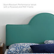 Teal performance velvet upholstery queen bed by Modway additional picture 8