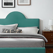 Teal performance velvet upholstery queen bed by Modway additional picture 10