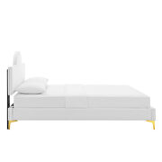 White performance velvet upholstery queen bed by Modway additional picture 4