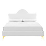 White performance velvet upholstery queen bed by Modway additional picture 5