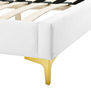 White performance velvet upholstery queen bed by Modway additional picture 6