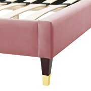 Performance velvet upholstery queen bed in dusty rose by Modway additional picture 6