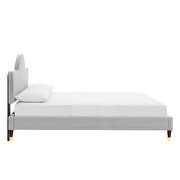 Performance velvet upholstery queen bed in light gray by Modway additional picture 4