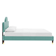 Performance velvet upholstery queen bed in mint by Modway additional picture 4