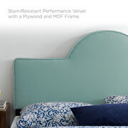 Performance velvet upholstery queen bed in mint by Modway additional picture 8