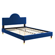Performance velvet upholstery queen bed in navy by Modway additional picture 3