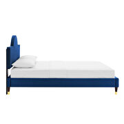 Performance velvet upholstery queen bed in navy by Modway additional picture 4