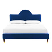 Performance velvet upholstery queen bed in navy by Modway additional picture 5