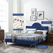 Performance velvet upholstery queen bed in navy by Modway additional picture 9