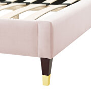 Performance velvet upholstery queen bed in pink by Modway additional picture 6
