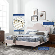 Performance velvet upholstery queen bed in pink by Modway additional picture 9