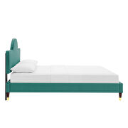 Performance velvet upholstery queen bed in teal by Modway additional picture 4