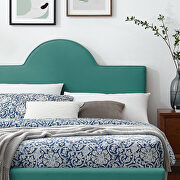 Performance velvet upholstery queen bed in teal by Modway additional picture 10