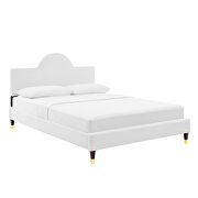 Performance velvet upholstery queen bed in white by Modway additional picture 2