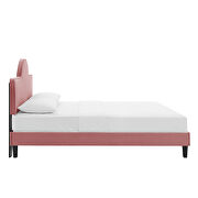 Performance velvet upholstery queen bed in dusty rose finish by Modway additional picture 4