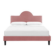 Performance velvet upholstery queen bed in dusty rose finish by Modway additional picture 5